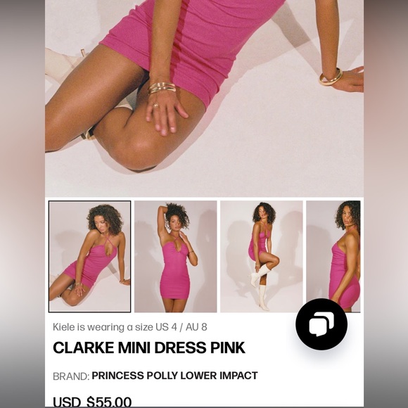 NWT Pink Princess Polly Mini Dress - Picture 4 of 5